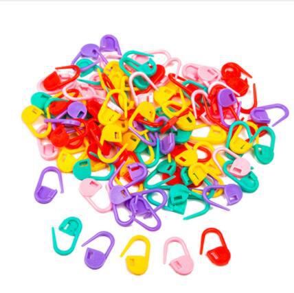 50pc fargerike sikkerhetsnåler låsesøm markør låsestifter plast ringmarkør for strikking låseverktøy dekorhåndverk