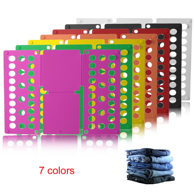 Planche à plier magique des vêtements, 40x16cm, pour gagner de l'espace, support rapide, patère à vêtements Organzier pour vêtements pour la maison: Large Random color