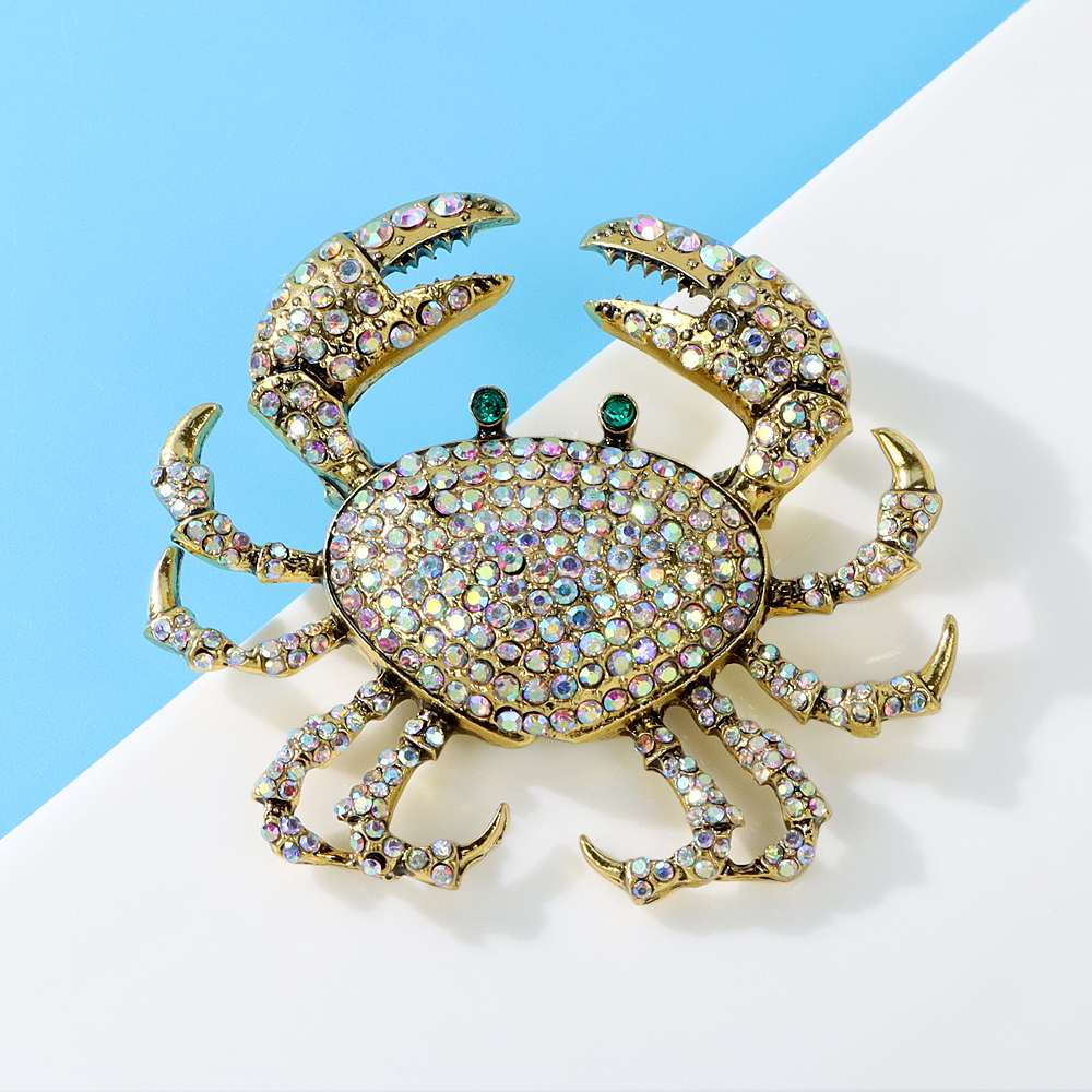 CINDY XIANG broche de cangrejo de Color AB blanco
