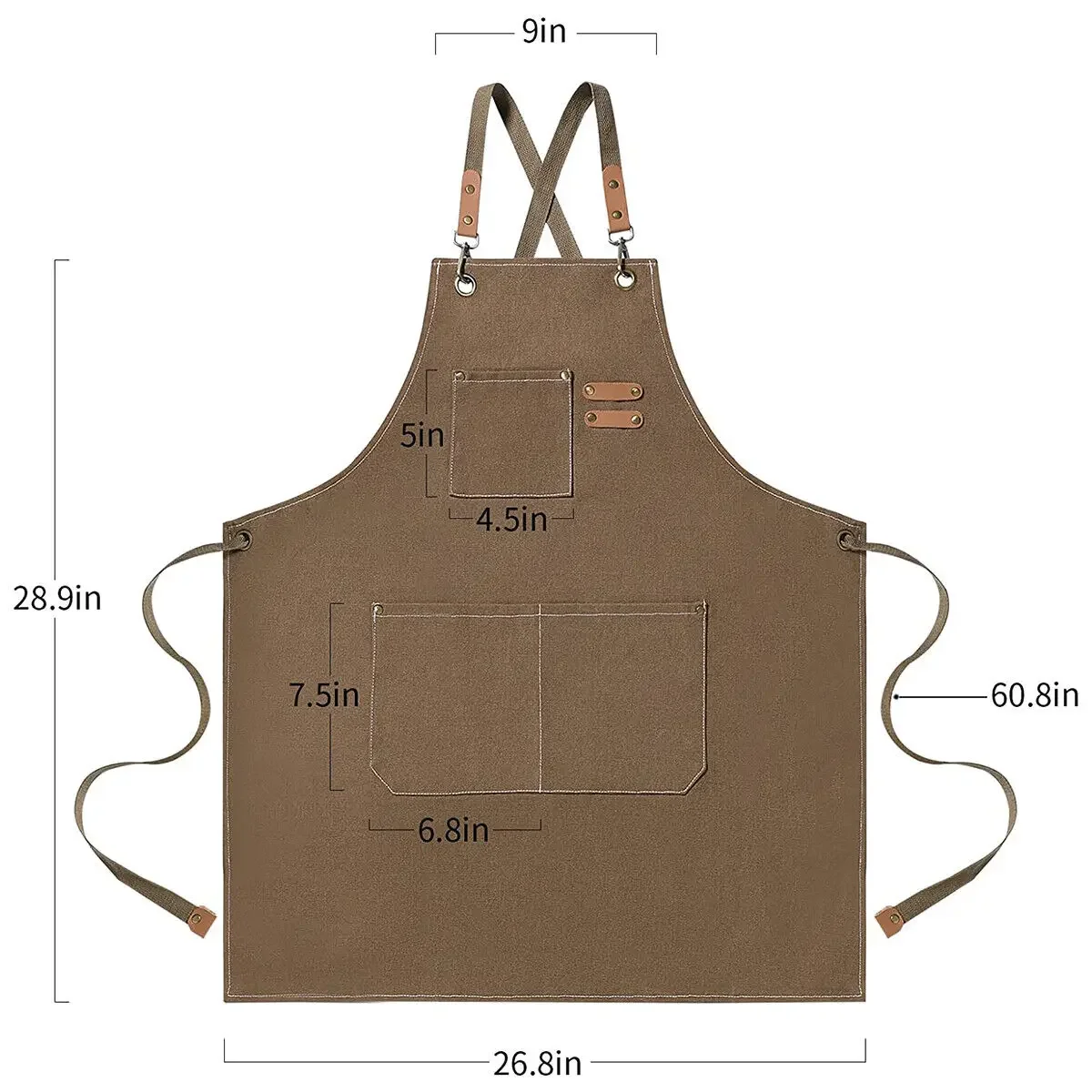 Nueva de delantal con pechera de mezclilla de lona gruesa, cocina, taller, delantal de trabajo pesado para hombres y mujeres, accesorios de cocina para el hogar