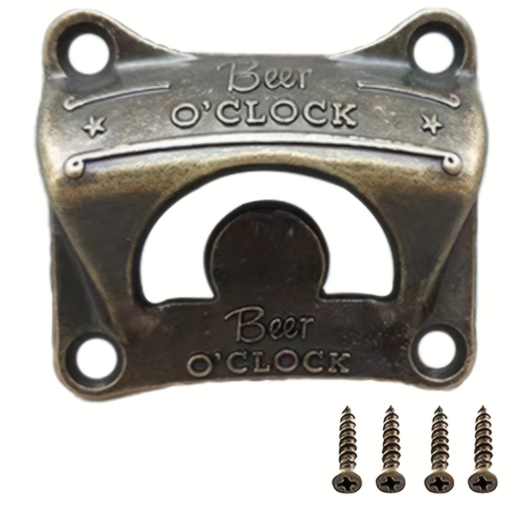 1/5/10 st flasköppnare med "ölklockan" väggmonterad retro grill gör-det-själv solid ölöppnare verktyg bar dekorativ öppnare köksprylar: Mörk khaki
