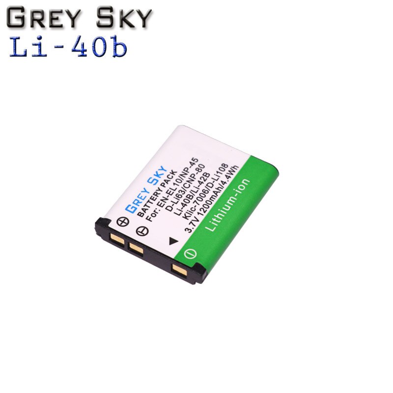 Fosmon Batteria LI-40B / LI-42B Per Olympus, 3.7V 1200mAh (2 Pacchi - 8