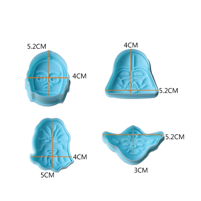 4 Stks/set Cake Decorating Fondant Gebak Cookie Mold Fondant Biscuit Candy Moulds Plunger Cutter Decorating Gereedschap