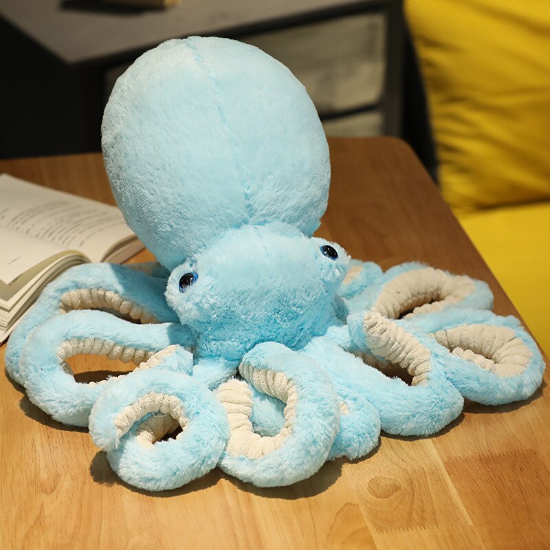 Cute Fluffy Pillows Octopus Shape Body Pillow For Bedroom Throw Pillow Decorations For Home 30cm,90cm,45cm,65cm: blue / 30cm