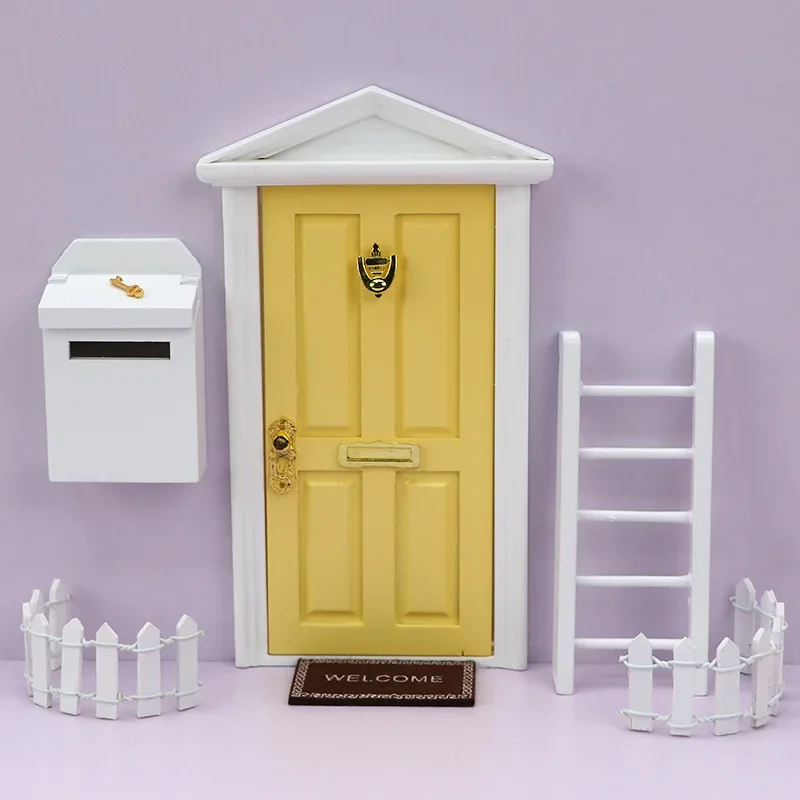 Porte d'elfe Miniature en bois, porte féerique, Mini maison, accessoires, jouet de jeu, pour enfants, meubles, Simulation Miniatures