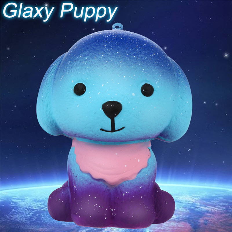 Adorable Squishies Galaxy cachorro de crecimiento lento fruta perfumada alivio del estrés juguetes anti-estrés D4