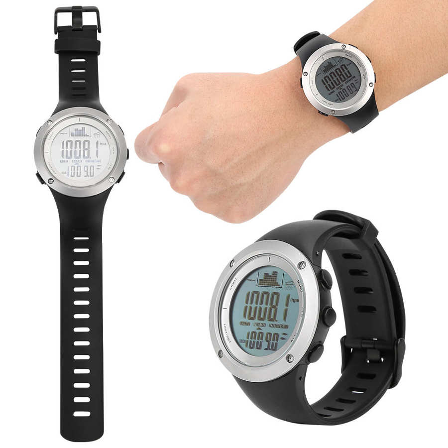 SUNROAD Angeln Barometer Uhr Wasserdicht Höhenmesser Digital Uhren Anti-rost