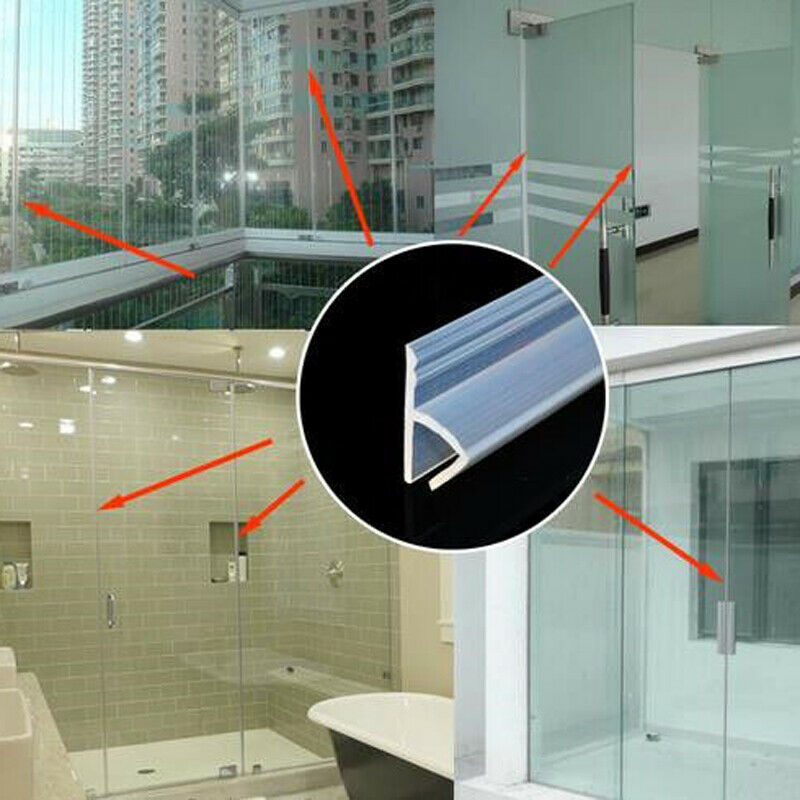 Glas Afdichting Strips H/F/U Vorm Siliconen Douche Scherm Afdichting Sliding Strip Rubber Voor 6-12mm Deur Badkamer Raam Glas 1M #40