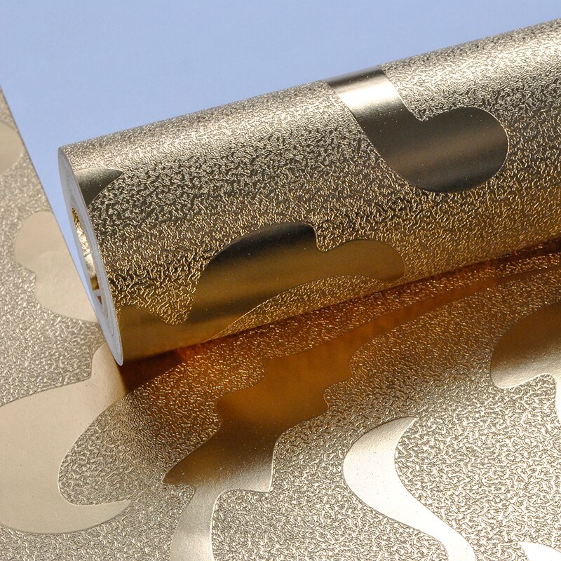 Luxe Zilver Behang Home Decor Moderne Wandbekleding 10M Metallic Roll Vinyl Glitter Goud Folie