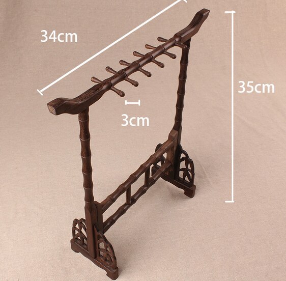 Chinese brush easel Calligraphy Pen Holders Mahogany wood Chinese dragon head Business Chinese style desk decor ACS015