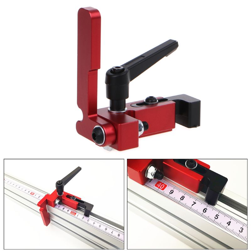 Aluminum Alloy Miter Track Stop Gauge Table Saw Suitable For 75mm Height T-track Stopper Woodworking Hand Tool