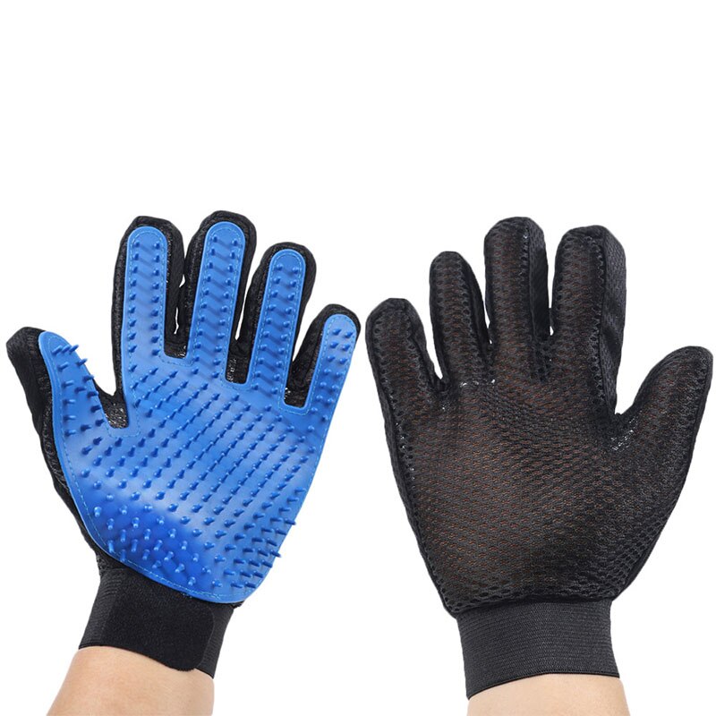 Guante de silicona para el cuidado de mascotas, cepillo para perros, peine, guantes para el pelo, suministros de limpieza para el baño, peines de goma para animales, 1 unidad