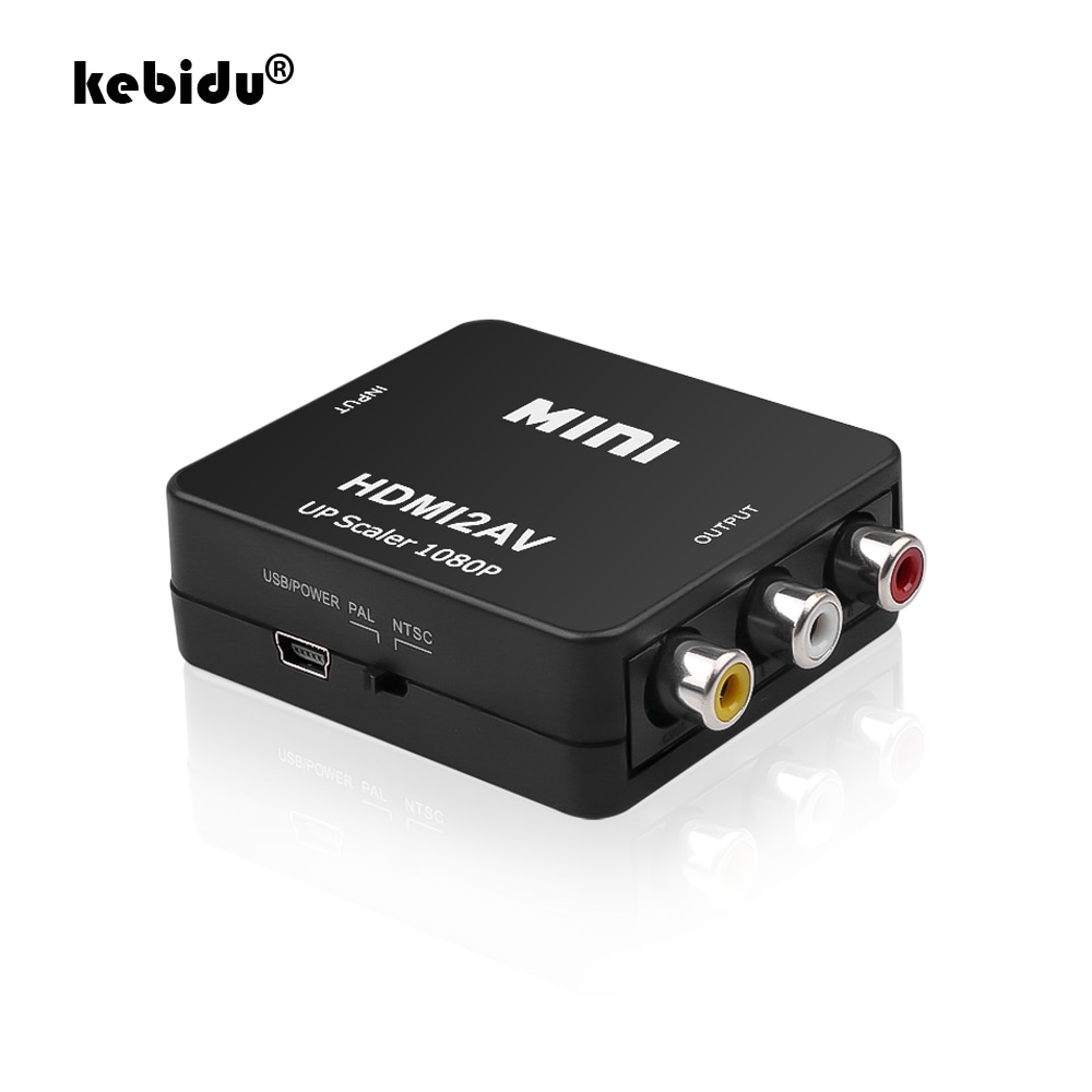 Mini HDMI2AV Video Converter BOX HDMI Naar RCA AV/CVBS Adapter Ondersteuning HD 1080P NTSC PAL voor PC/PS3/VCR/DVD PAL/MTSC