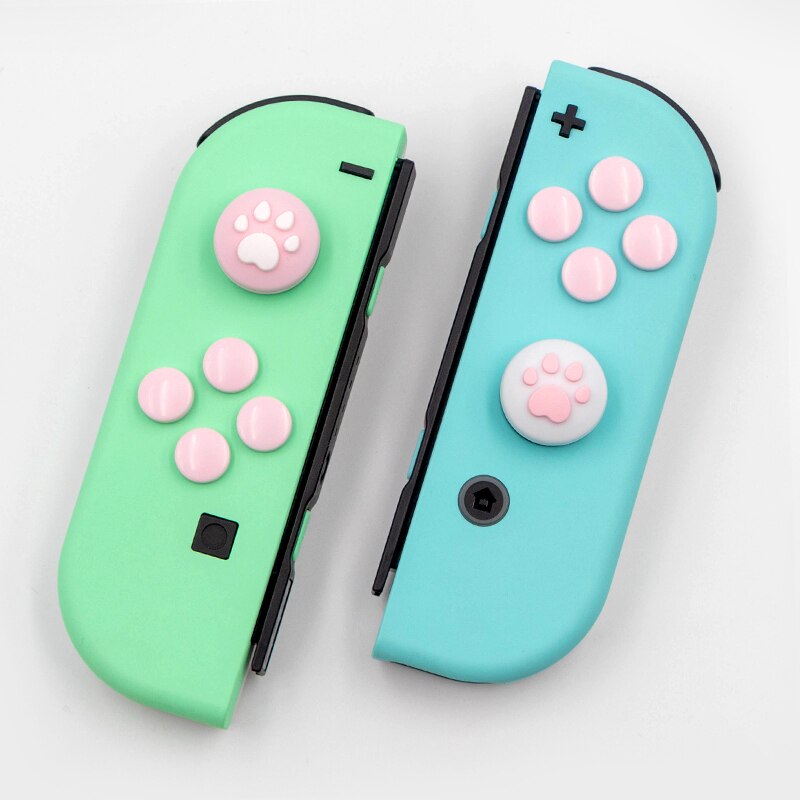 Thumb Stick Grip Cap ABXY Key Sticker Joystick Button Protective Cover Nintend Switch Joy-con Controller Skin Colorful Case: 7