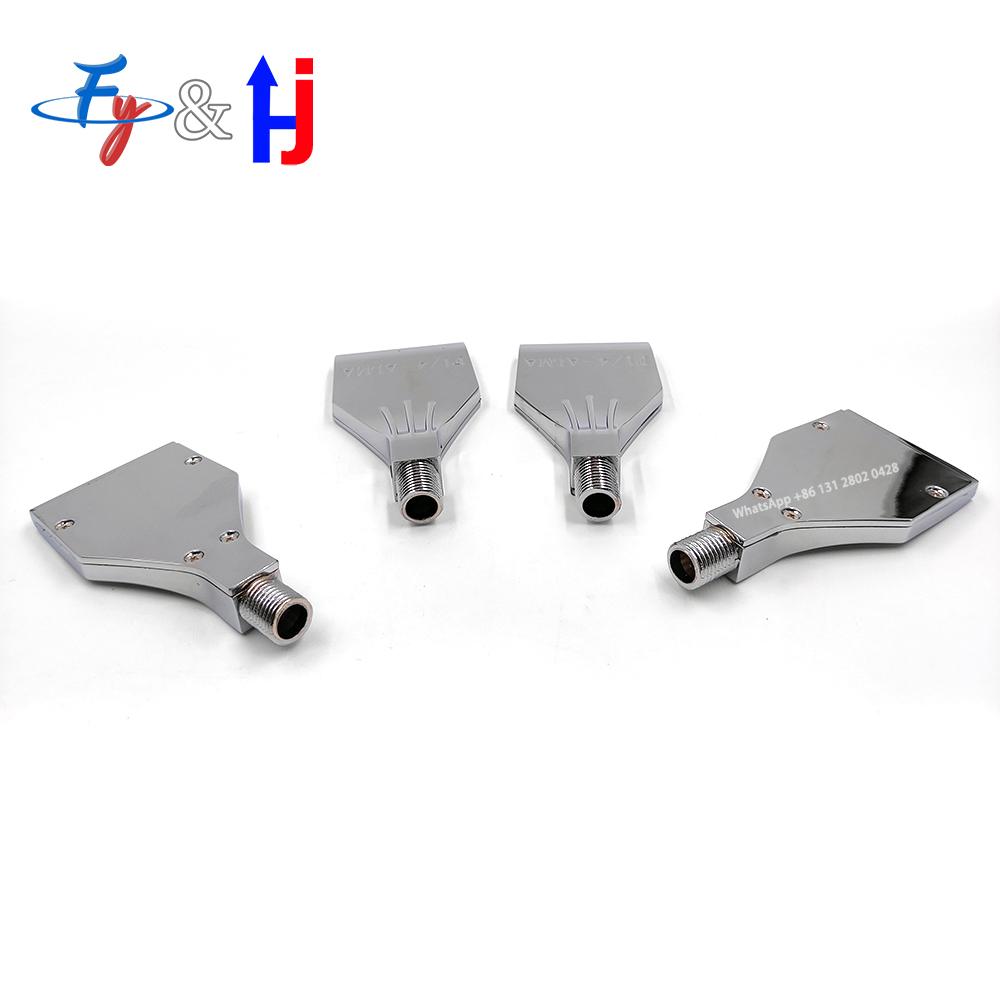 Metal Air Blow Flat Nozzle, Aluminum Alloy Blow Jet, Paint Nozzle, 1/4 BSPT, F1/4-ALMA, Dust Removal