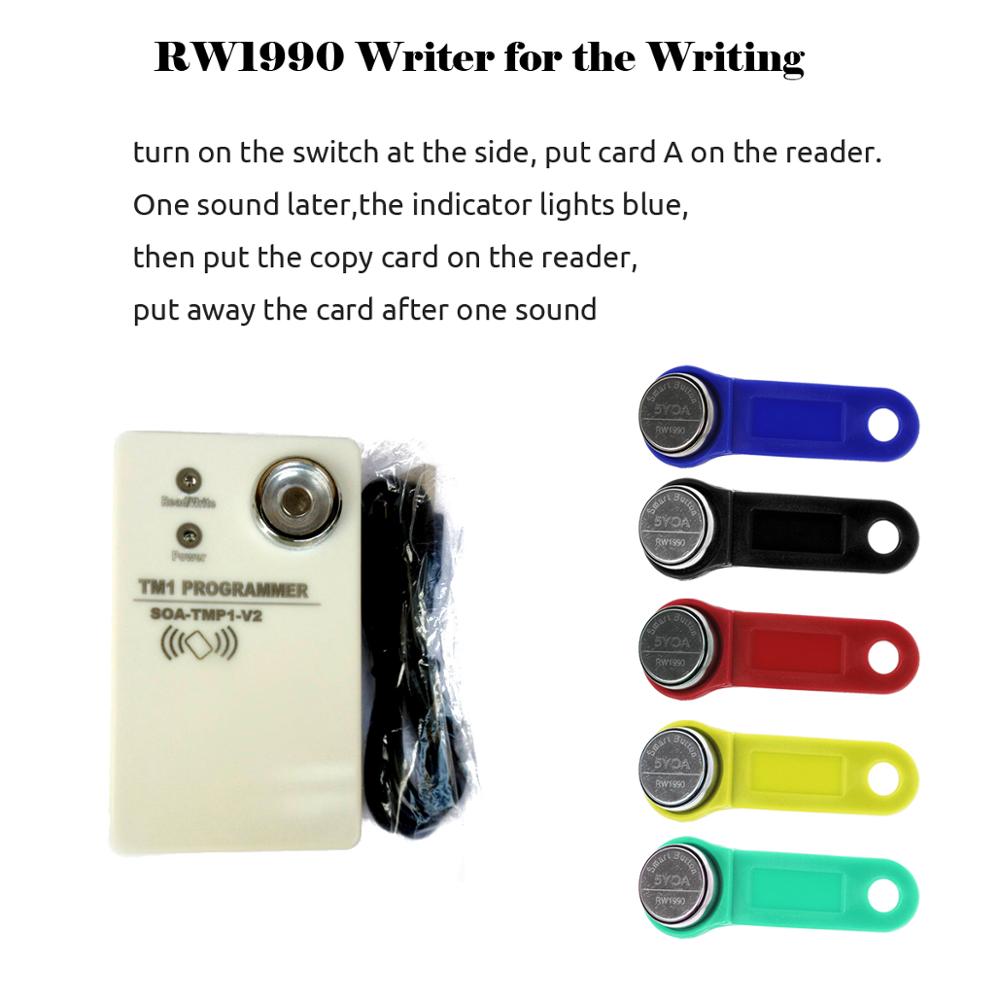 50pcs/lot Rewritable Clone RFID TM Touch Memory Key RW1990 iButton Copy Card Sauna Key Duplicate