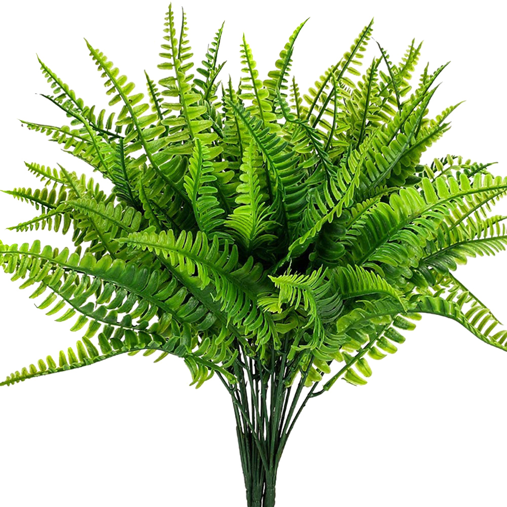4Pcs Artificial Boston Fern Plants Plastic Artificial Shrubs Greenery for House Outdoor Garden Office Decor Imitation plants: Default Title