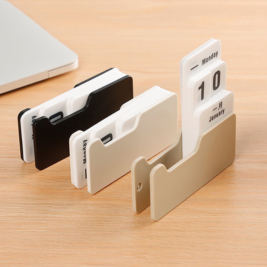 Turntable Table Calendars DIY Perpetual Calendar, Office Desktop Schedule Calendar Planner Art Decoration Ornament