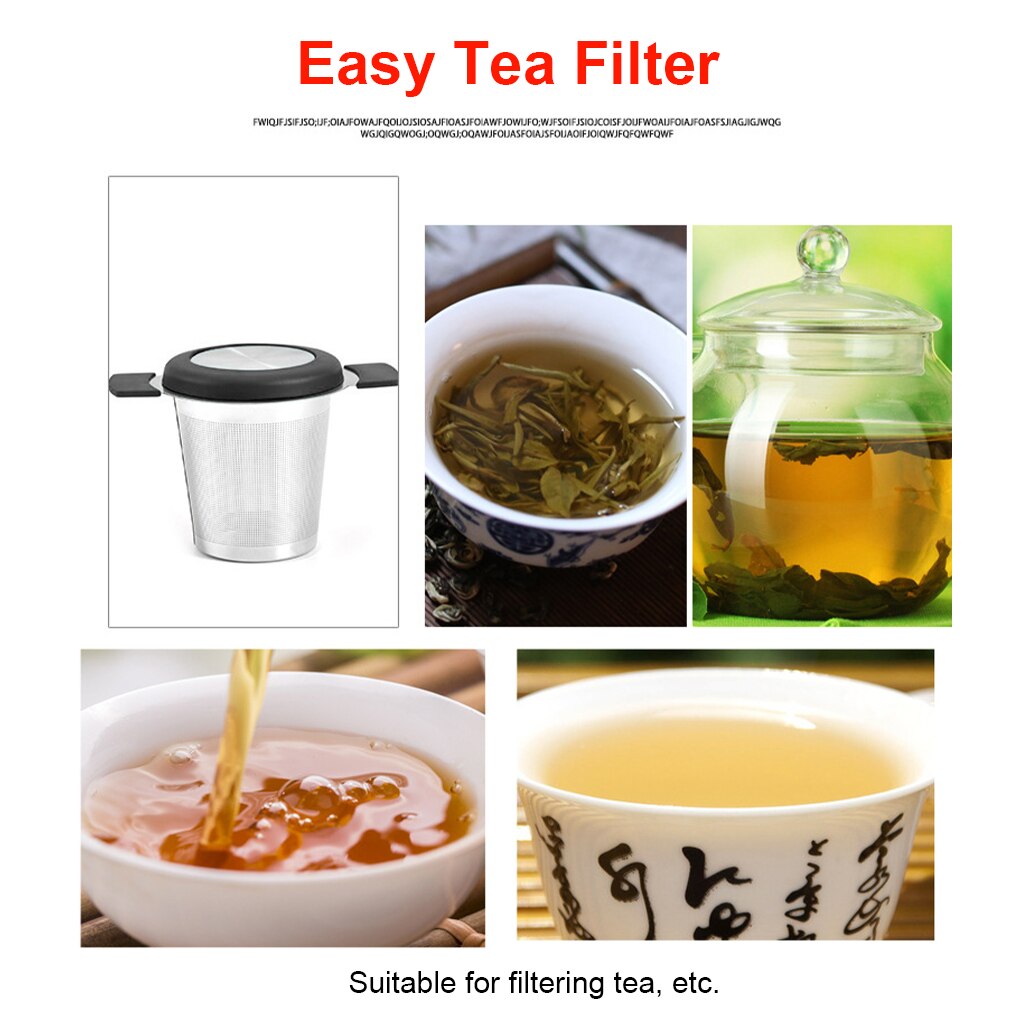 Stainless Steel Tea Strainer Mesh Filter Sifter Reusable Colander Drainer Skimmer Removable Infuser for Coffee Herb Spice