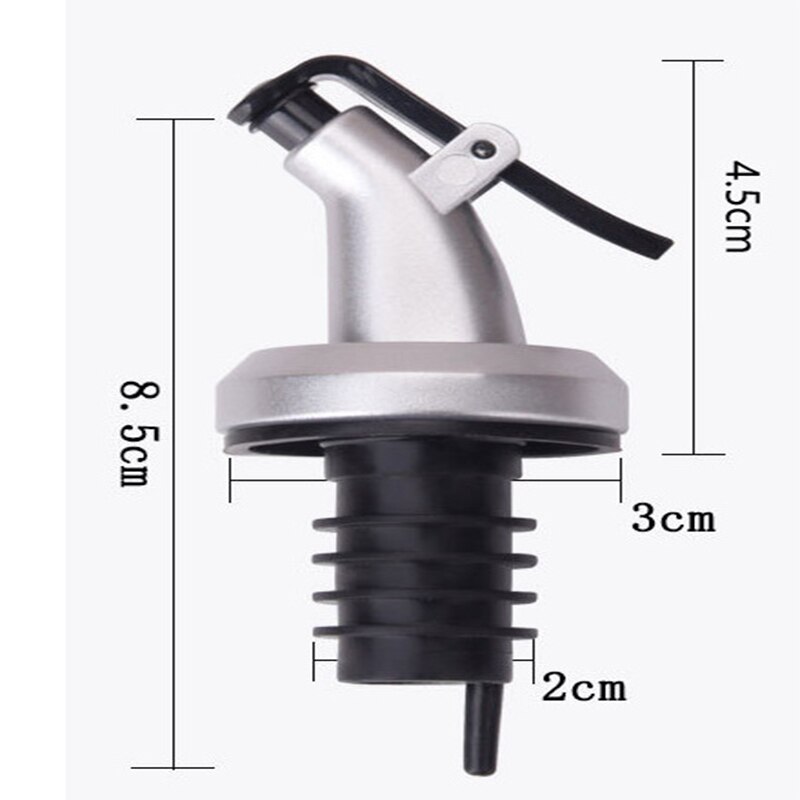 Lekvrije Giet Tuiten Nozzle Spuit Drank Oliën Dispenser Olie Flessenstop Met Bevestigd Cap Voor Sojasaus Azijn wijn Olie: Default Title