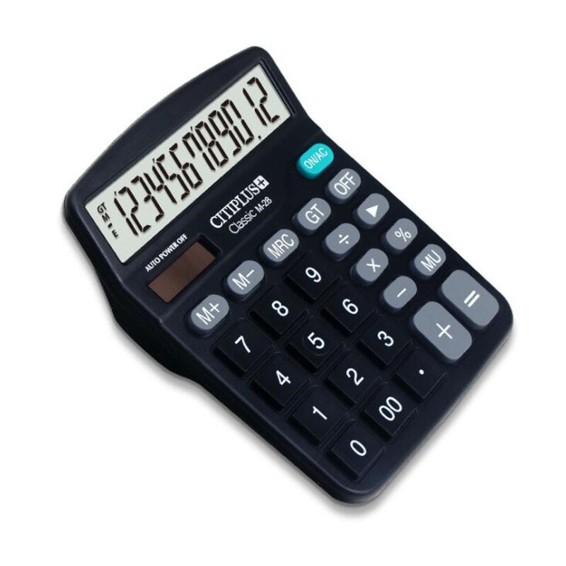 M-28 Financial accounting tax rate calculator 12 big screen display solar power calculators for office School