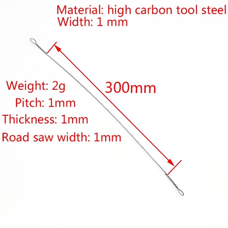 100Pcs 300Mm U-Vormige Draad Zaagblad Multi Draad Tand Houtbewerking Scroll Zaagbladen Zaagblad Hout carving Gereedschap Retail