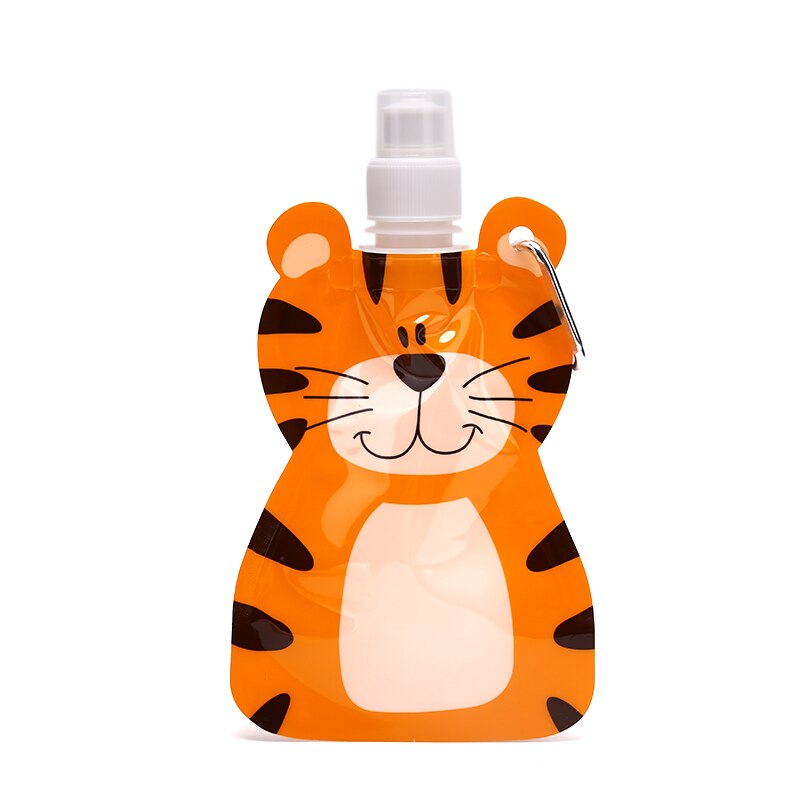 Bolsa plegable con dibujos de animales para beber agua, botella de bebida de viaje, segura para niños, , 22,2 cm * 13cm, 1 ud.