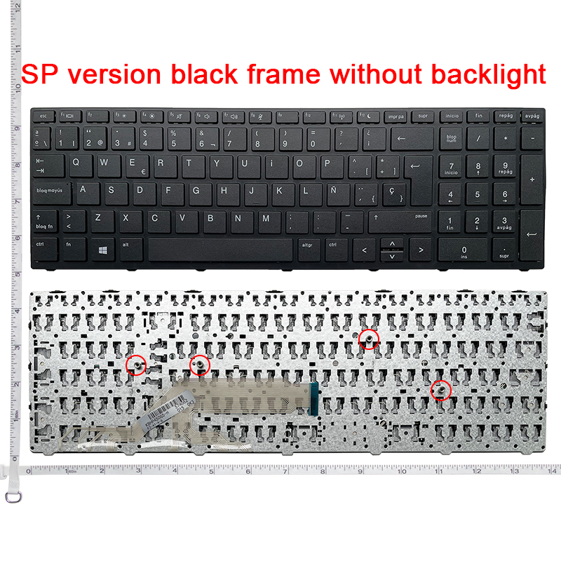 US/SP/UK laptop keyboard for HP Probook 450 G5 455 G5 470 G5 650 G4 650 G5 English black keyboard Backlit: Orange