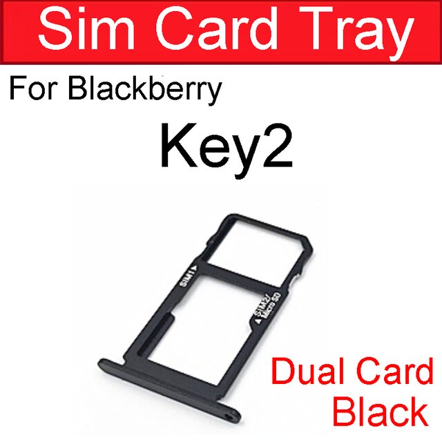 Emplacement pour carte SIM de remplacement, support de plateau pour carte SD, pour BlackBerry Key2 LE KEY 2 LE BBE100-4/100 – 5: key2 black