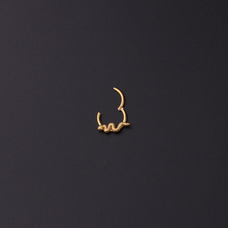 1Pc 16G Rvs Snake Hoop Earring Scharnierende Segment Clicker Ring Neus Septum Piercing Helix Kraakbeen Earring Boby sieraden