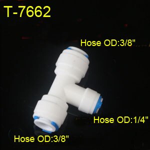 1/2 "3/4" 1/8 "gwint plastikowa rura 1/4" 3/8 "OD wąż rury szybkie złącza RO złącza wody armatura System odwróconej osmozy: PEG9.5-6.35