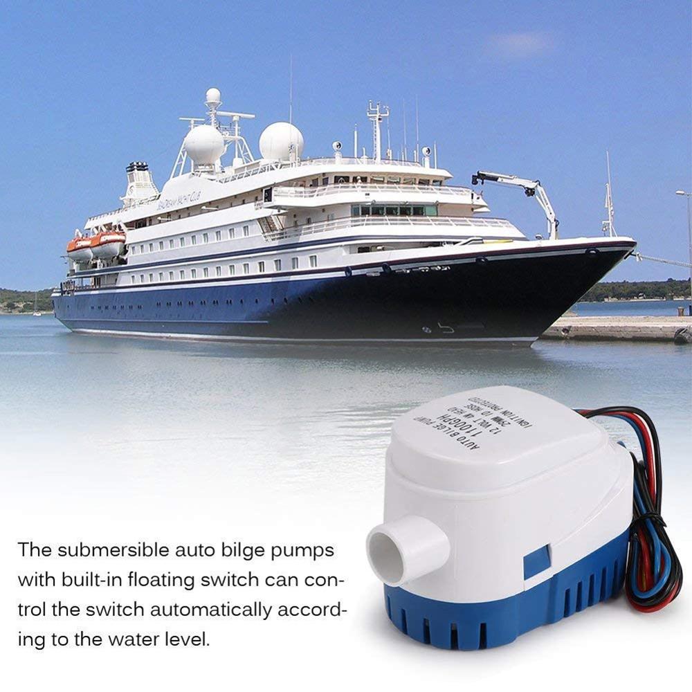 1100 Gph 12V Automatische Dompelpomp Boot Bilge Pomp Auto Met Vlotterschakelaar Lenspomp Boot Pomp