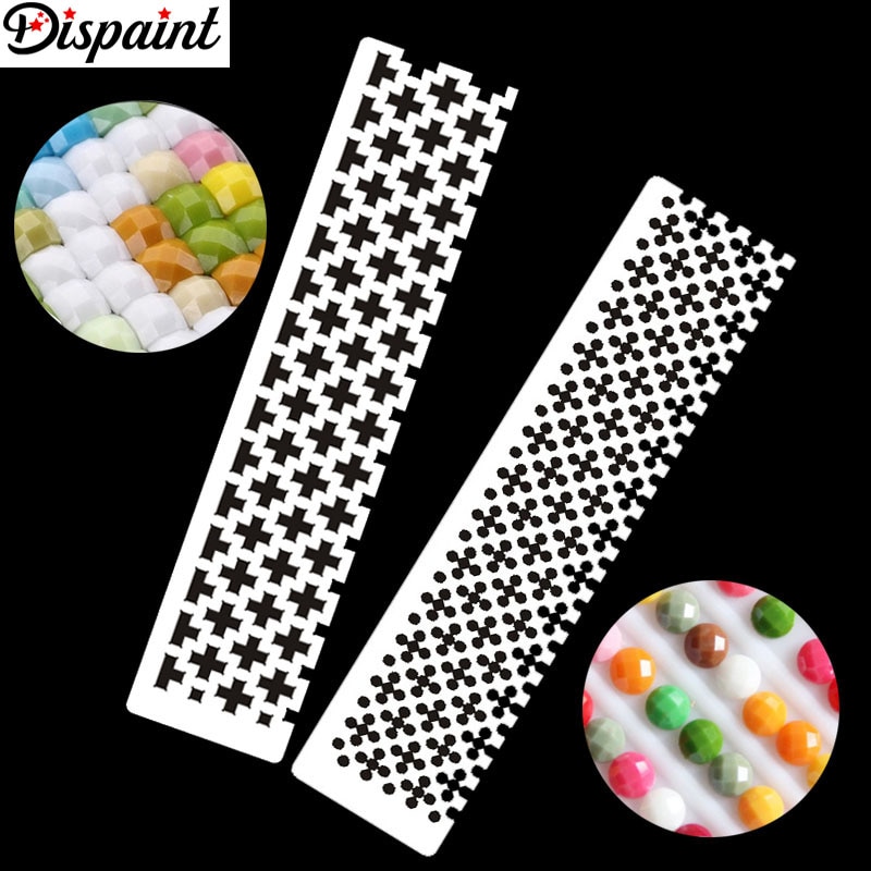 Dispain diy diamant maleverktøy tegne linjal firkantet rund bor diamant broderi tilbehør rustfritt stål