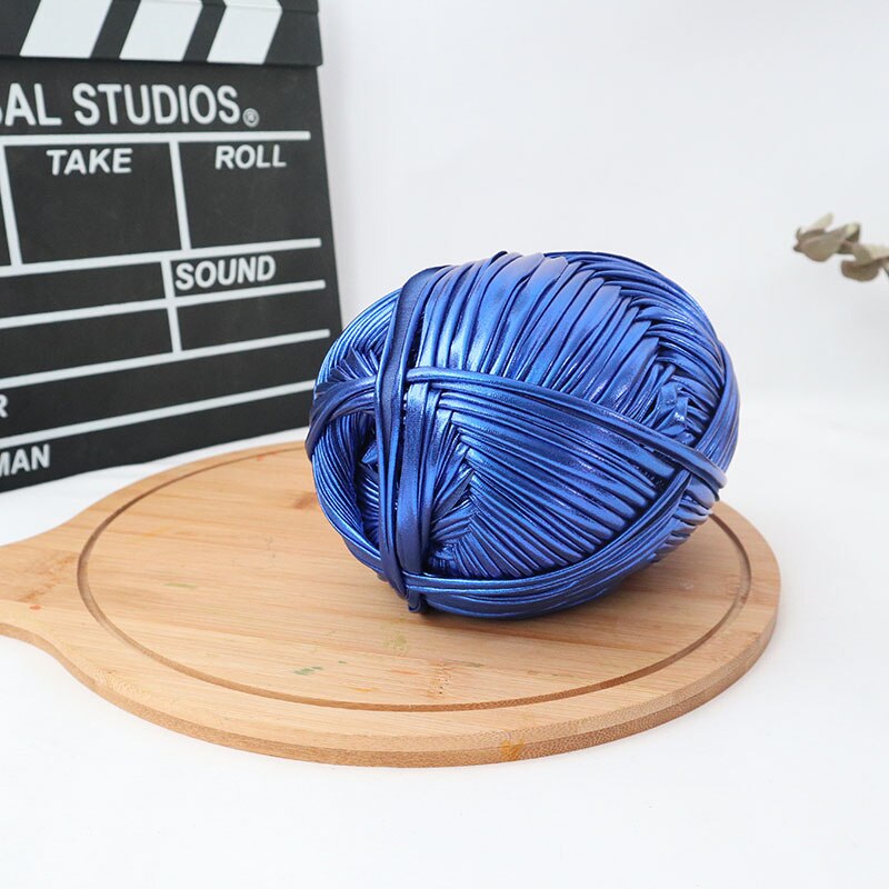 Metallic Tshirt Garen Gehaakte Breien Handwerken Weven Fancy Dikke Doek Wol Glanzend Goud Zilver Purse Handtas Diy Materiaal