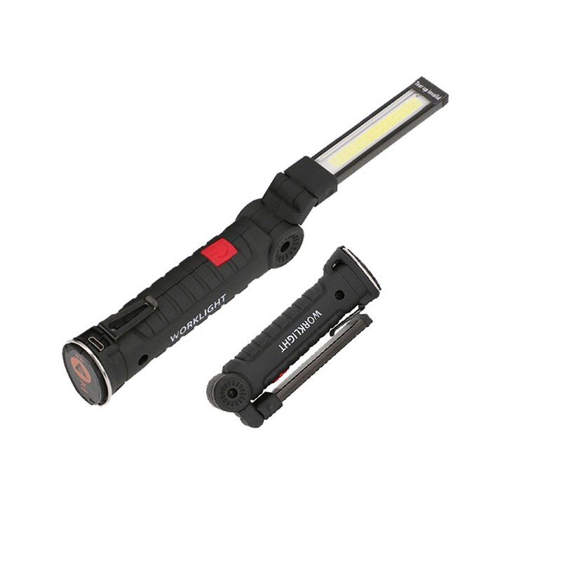 COB Hand Held Work Lamp Portable 5 Mode COB USB Rechargeable LED Work Light Folding Multifunctional Portable Emergency Lamp: 14550 battery