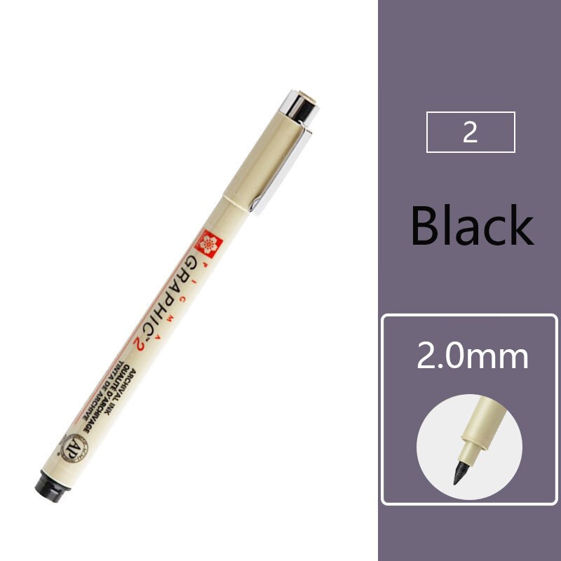 Waterproof Sketch Micron Comics Art Marker Pen Pigment Liner Water Based Drawing Handwriting School Office Japanese Stationery: 2