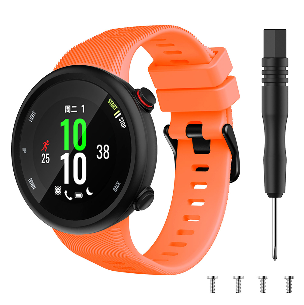 Correa de reloj con herramienta para Garmin Forerunner 45 45S Garmin Swim 2, repuesto de silicona, accesorios para correa de reloj inteligente