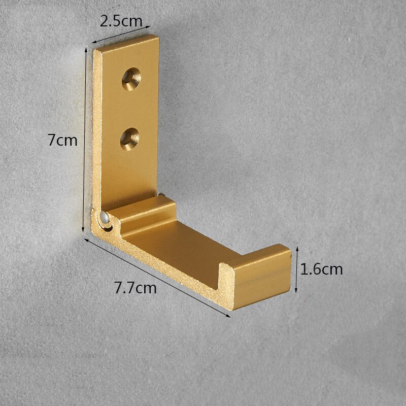3pc aan de muur te bevestigen badkamerhaken van aluminiumlegering, goud/zilver/zwart, opvouwbaar, kledinghaak, handdoekhaak, hanger, badkameraccessoires: 3pc goud