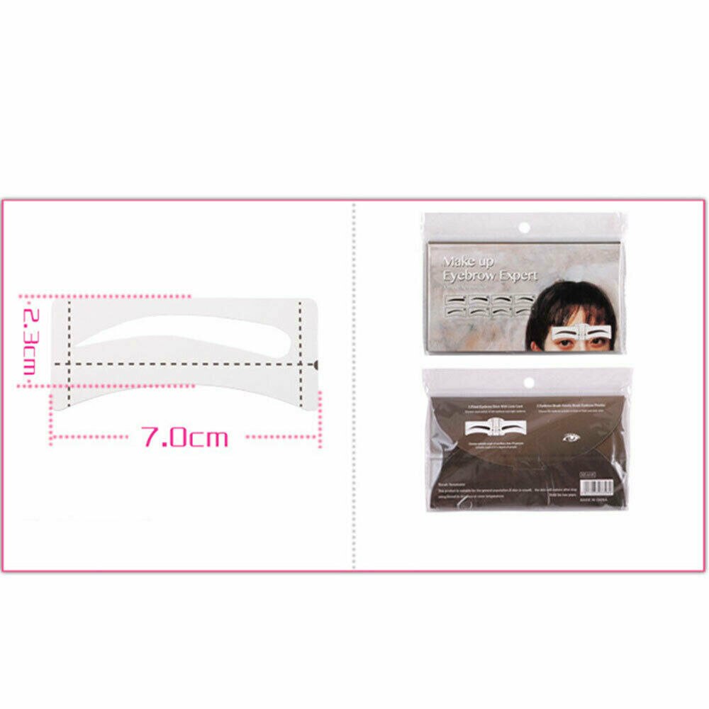 32Pcs/Set Eyebrow Template Stickers Makeup Eyebrow Stencils Drawing Card