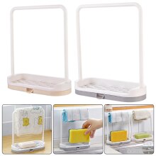 Kitchen Sink Countertops Clean Rag Rack Plastic Drain Wipes Sponge Racks Scouring Pad Storage Rack Cosmetics Storage Rack