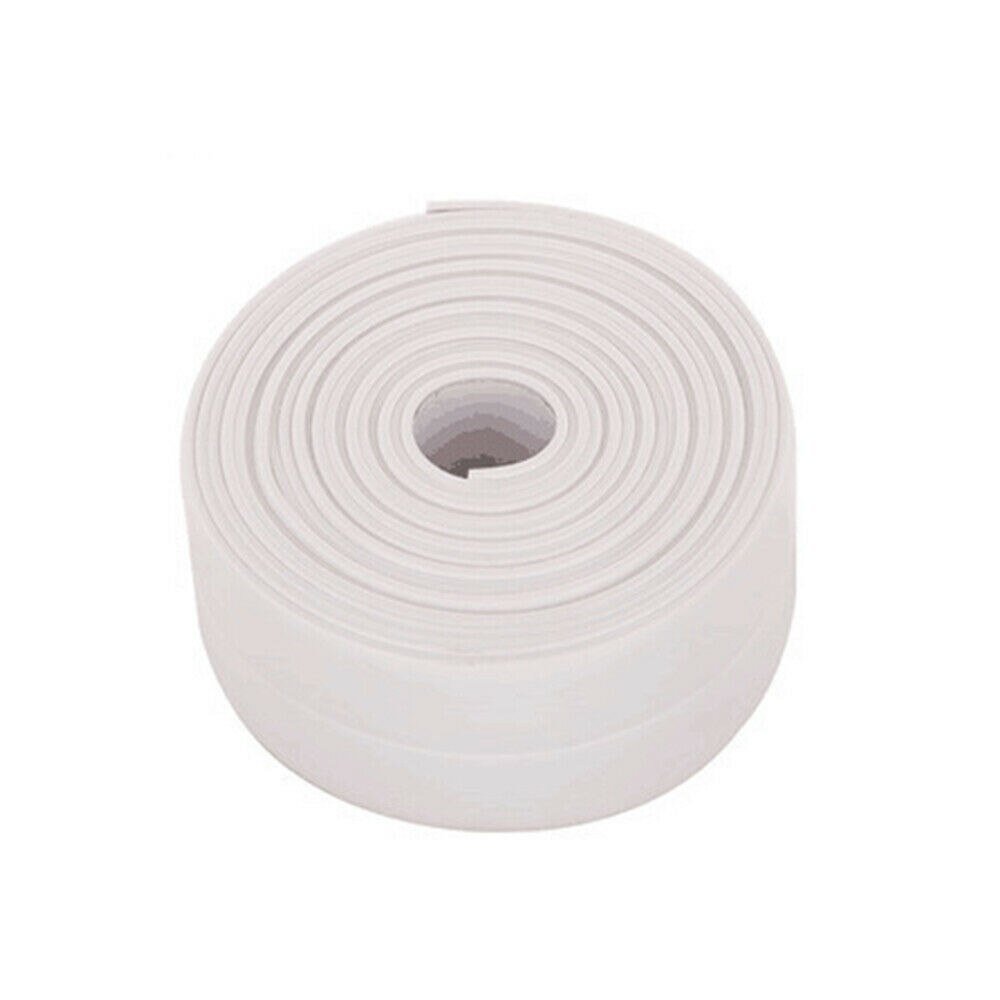 Fleksible selvklæbende forseglingsstrimler til badevæggens forseglingsstrimmel køkkenrullebånd: Hvid / 3.2 mx 2.2cm