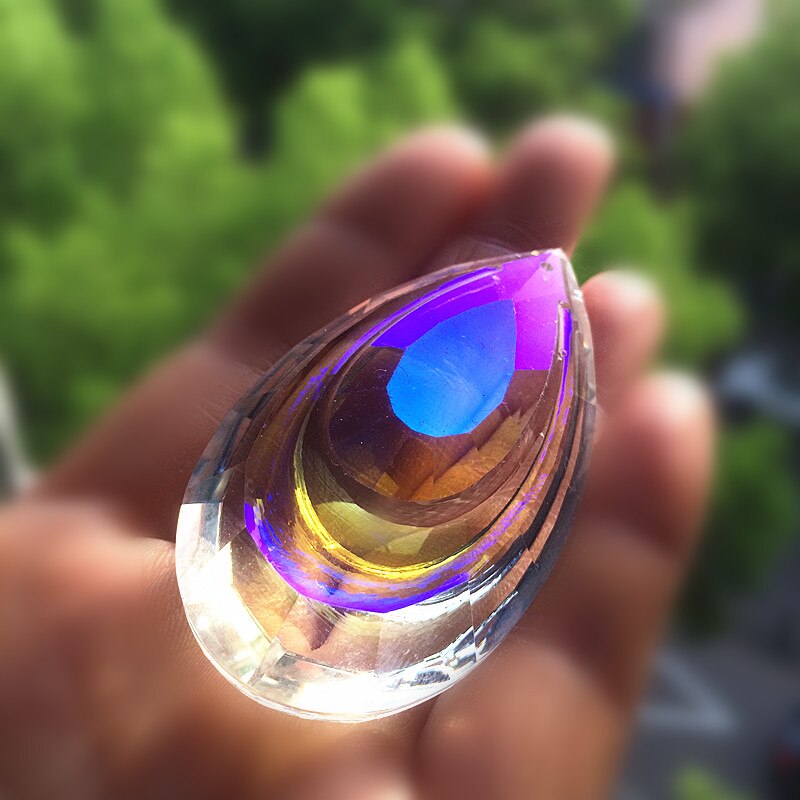(Gratis Ring) 63mm K9 Crystal Shell Vorm Champane/AB/Clear Kleur Kroonluchter Hanger Mooie Verlichting Deel Woondecoratie: Clear AB