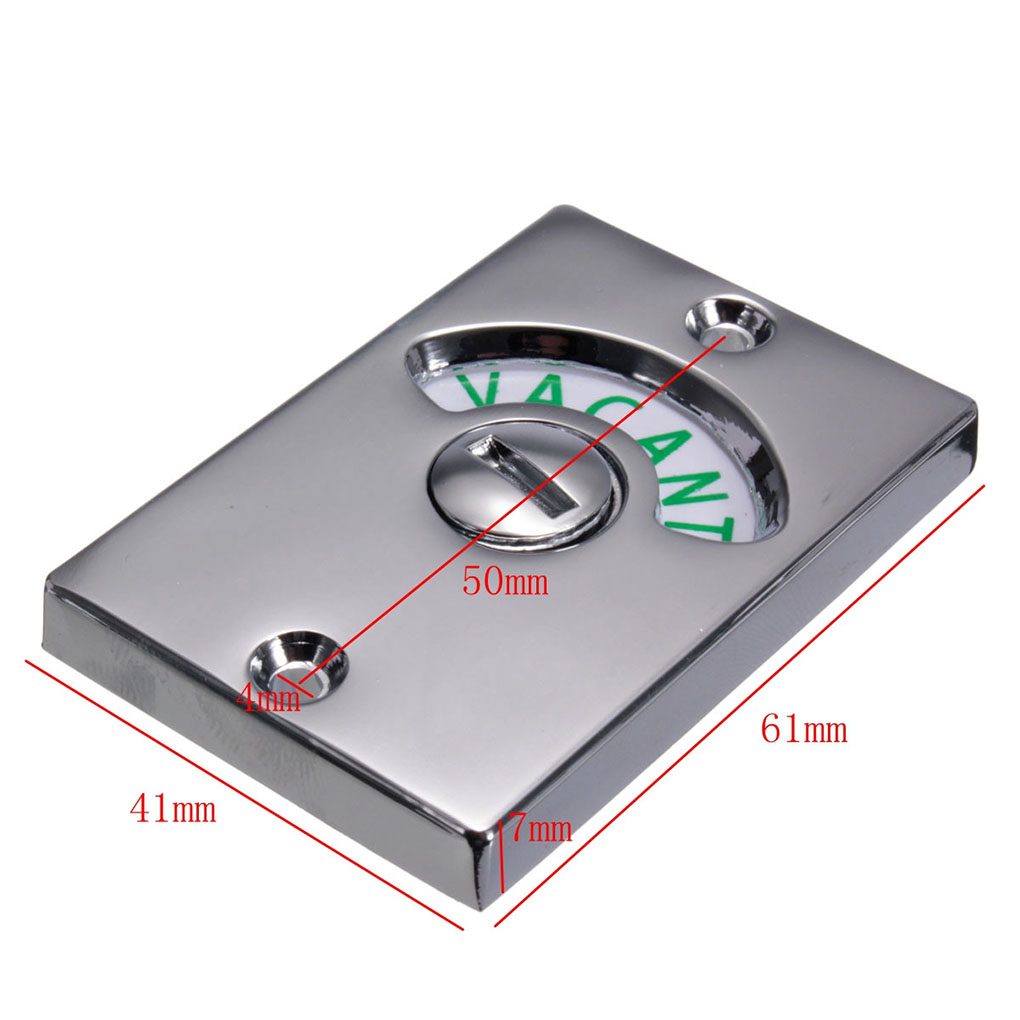 Door Lock Household Replacement Indicator Lock Bolt Fixed Brushed Or Chromed Bathroom Toilet Door Lock Handle Random