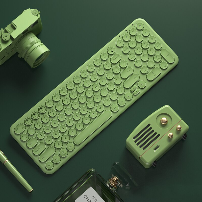 Bluetooth-compatible Gaming Keyboard Mouse Set For Macbook Phone iPad Tablet PC Gamer Keyboard Gamer Mouse iPad Keypad Mice: Green Keyboard