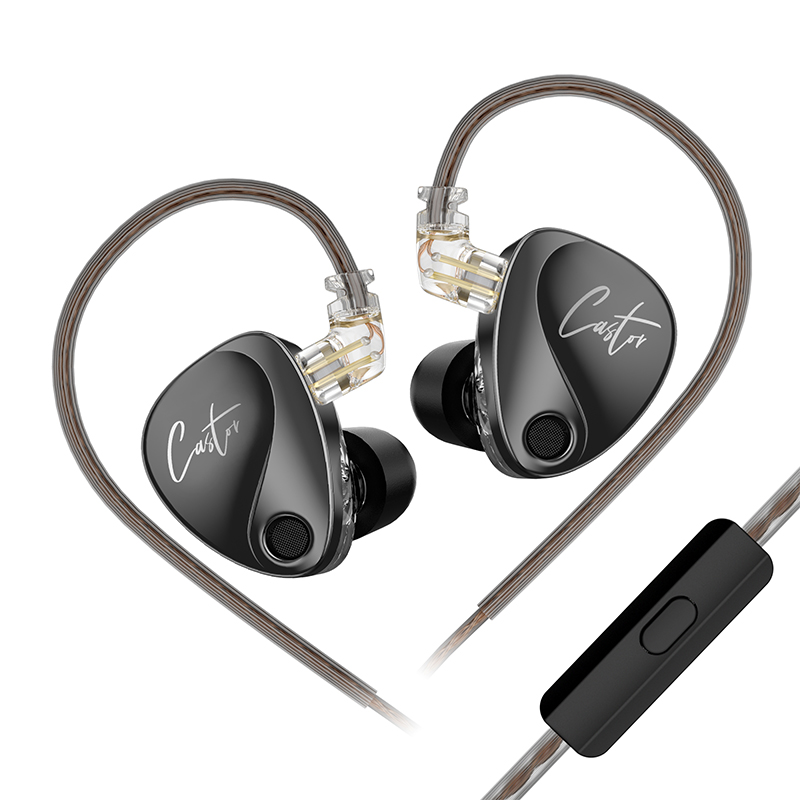 KZ Castor in Ear słuchawki HiFi 2DD dynamiczne wysokiej klasy regulowane słuchawki Monitor słuchawki słuchawki douszne z redukcją szumów zestawy słuchawkowe basowe PR2 ZAR