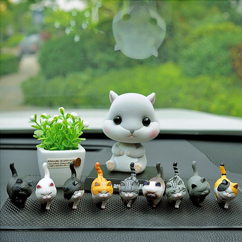 Flockhamster schudkop muispop auto accessoires mobiele telefoonhouder telefoonhouder decoratie meubels tafeldecoratie