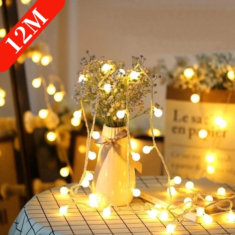 10M Usb/Batterij Power Ball Led String Lights Slinger Verlichting Buitenlamp Bruiloft Tuin Sprookjesachtige Verlichting Kerst Decoratie