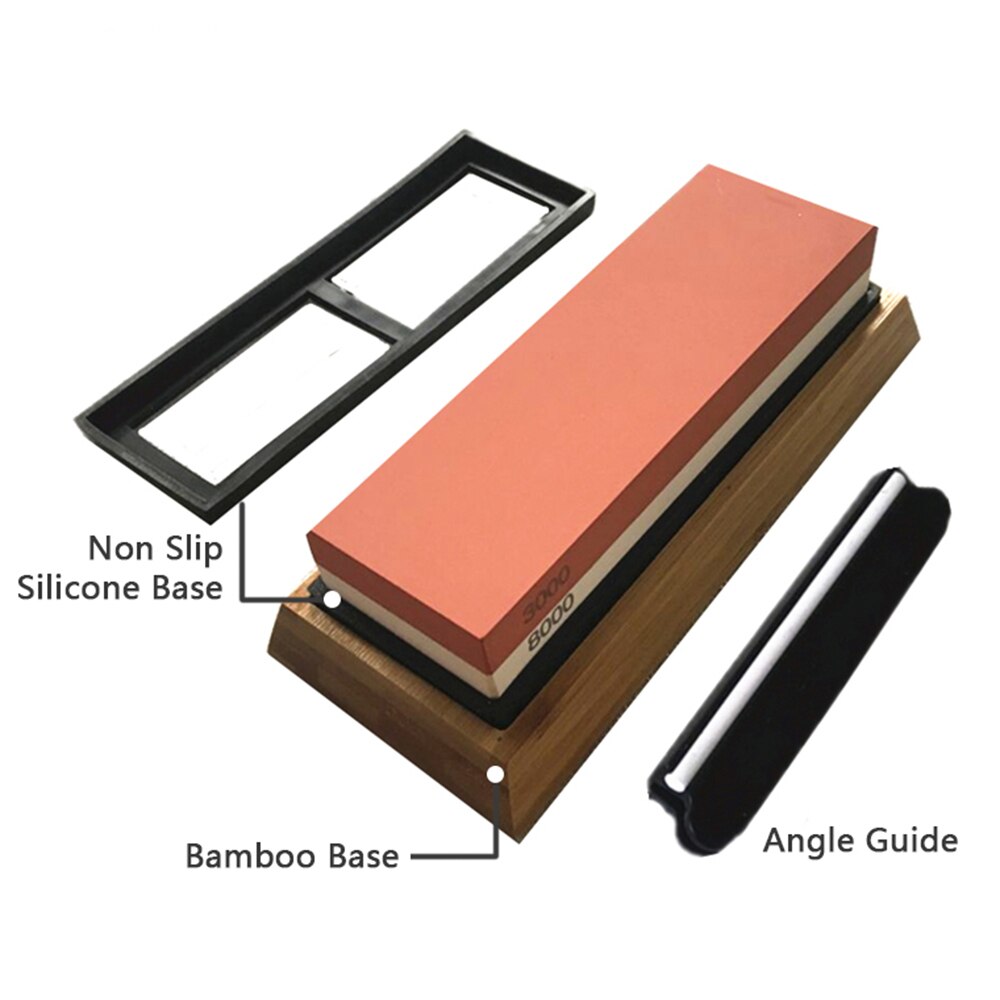 400 1000 3000 5000 8000 Grit Dubbelzijdig Slijpsteen Base Hoek Gids Set Keuken Messenslijper Slijpen Slijpsteen blade