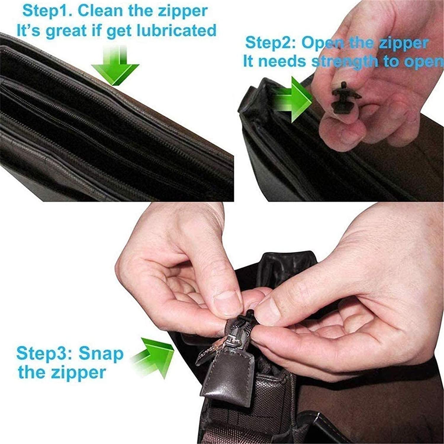 Kit de reparación de cremalleras con cierre automático, herramientas de repuesto de cremallera instantánea Universal, deslizadores de cremallera de rescate de dientes para ropa, bolsa y zapatos