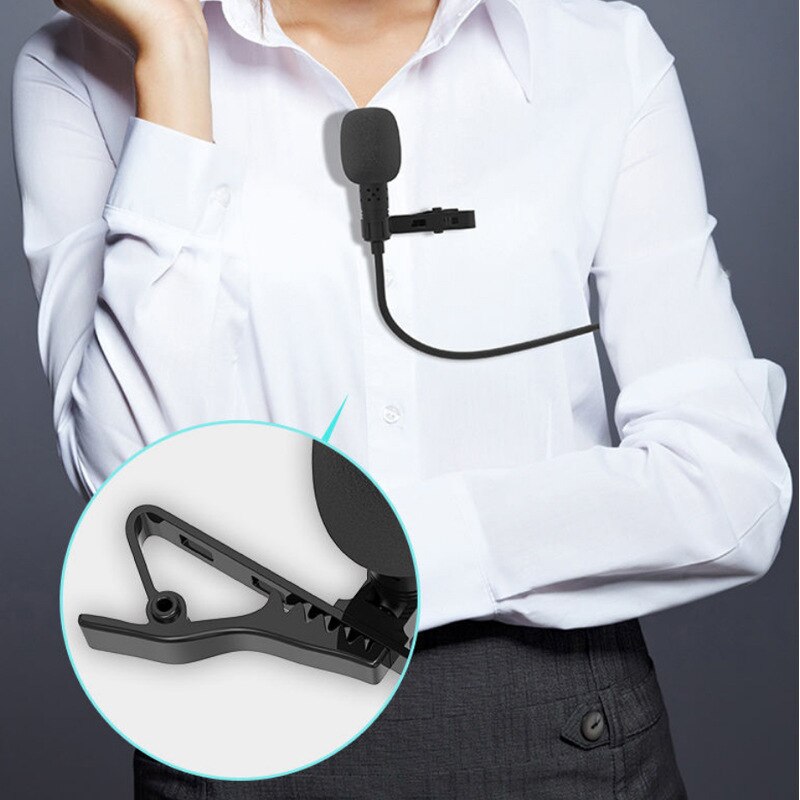 Lavalier mikrofon mini bærbar lille mikrofon 3.5 mm stik multifunktion multi-scene optagelse støjreduktion